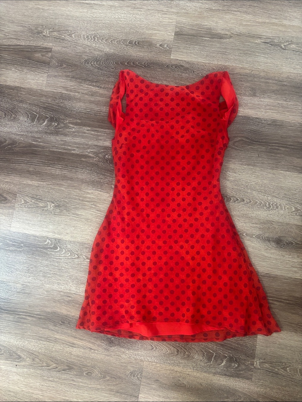Red Polka Dot Mini Dress - Feminine Fit & Flare